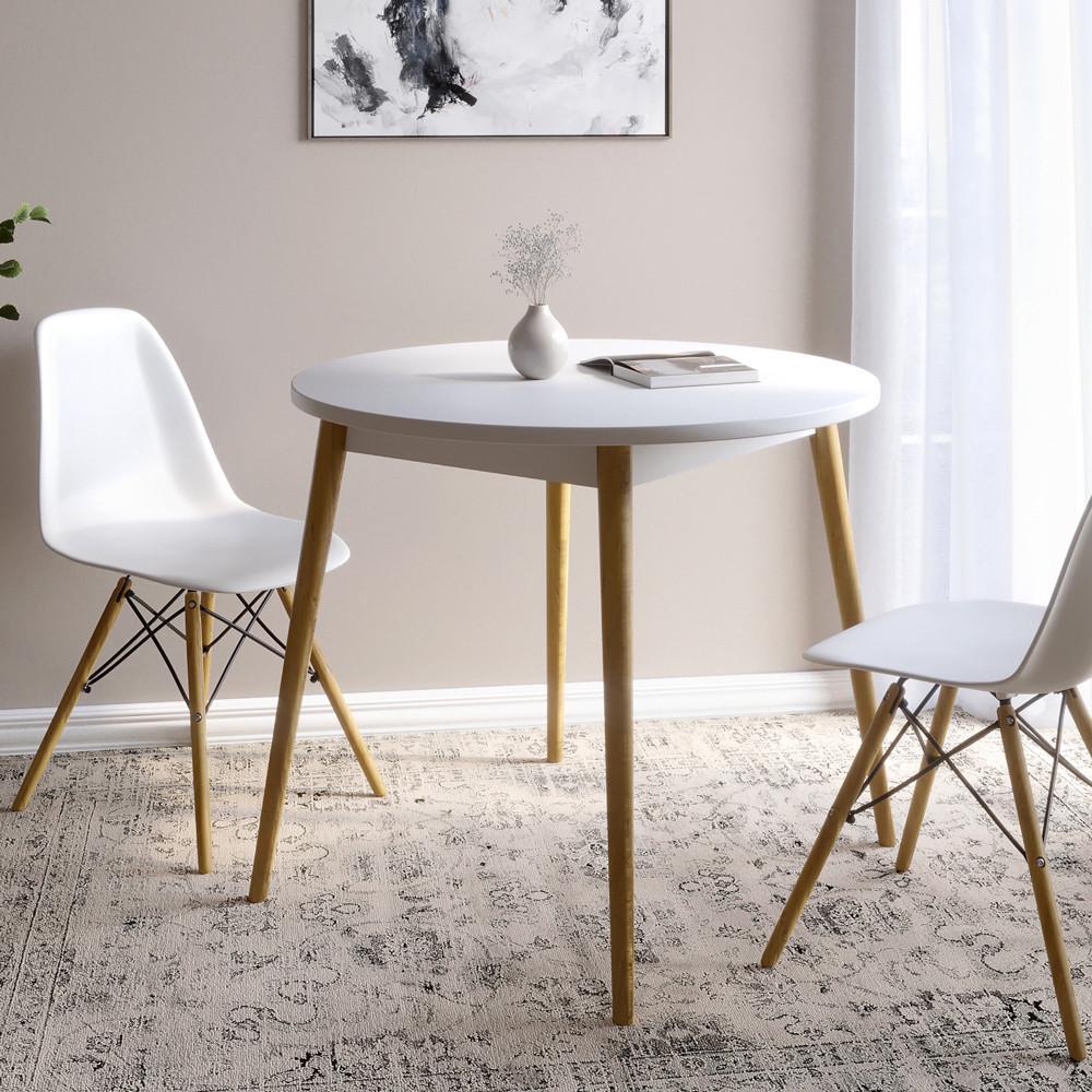 Обідній стіл круглий Lion Маямі-1 дерев'яні ніжки Німфея альба (Lion-041002)