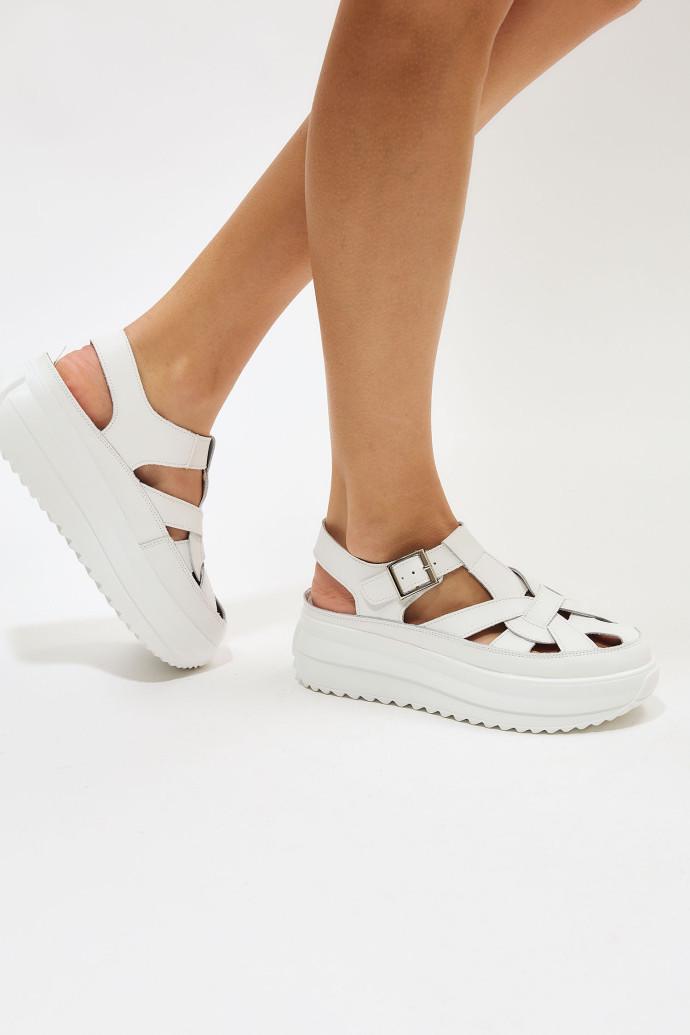 Сандалії жіночі ALLSY на платформі р. 39 Білий (195308) - фото 2 Сандалії жіночі ALLSY на платформі р. 39 Білий (195308) - фото 2