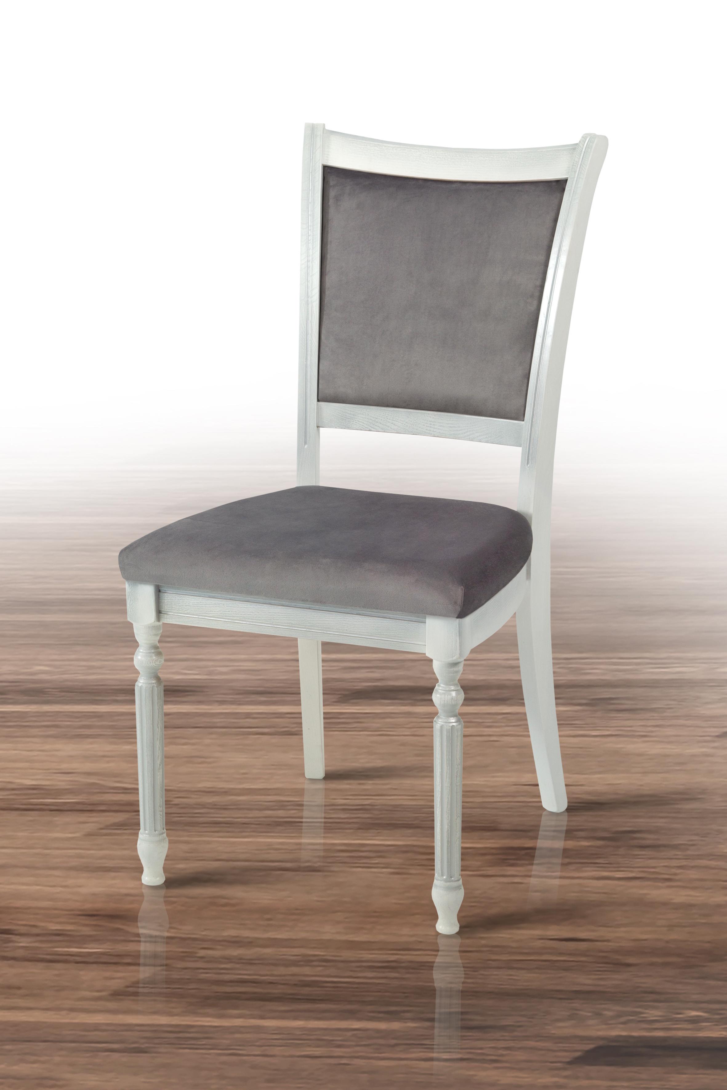 Стілець для кухні та вітальні Палермо Сицилія 480х960х420 мм Білий/Срібна патина (GAА0049905) - фото 1 Стілець для кухні та вітальні Палермо Сицилія 480х960х420 мм Білий/Срібна патина (GAА0049905) - фото 1