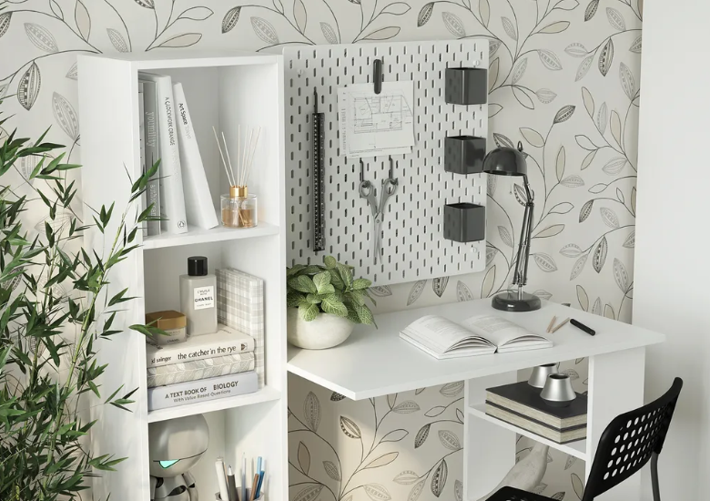 Компьютерный стол MebelProff КС-27 с полками Белый (26437776) - фото 2 Компьютерный стол MebelProff КС-27 с полками Белый (26437776) - фото 2