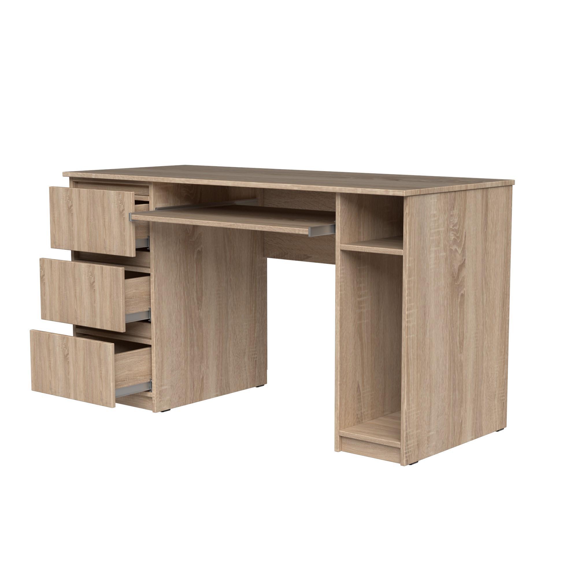 Стіл комп'ютерний СК2 3Я SENAM 780х1400х600 мм ДСП Дуб Сонома - фото 4 Стіл комп'ютерний СК2 3Я SENAM 780х1400х600 мм ДСП Дуб Сонома - фото 4