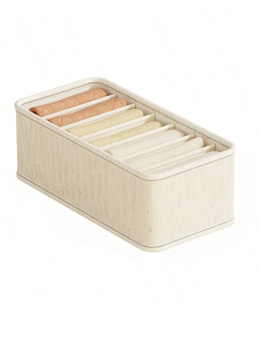 Органайзер для белья с секциями тканевый каркасный 7 отделений 32х16х11 см Бежевый (60095)