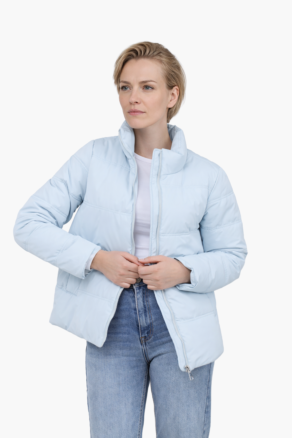 Куртка женская ЦБ-00290258 р. 44 Голубой