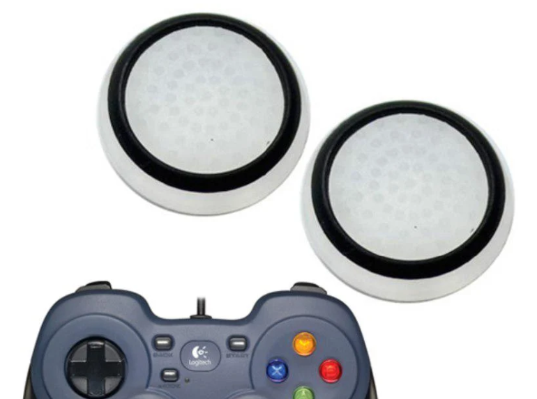 Накладки для геймпада силиконовые Logitech F310 2 шт. Белый/Черный (458338729)