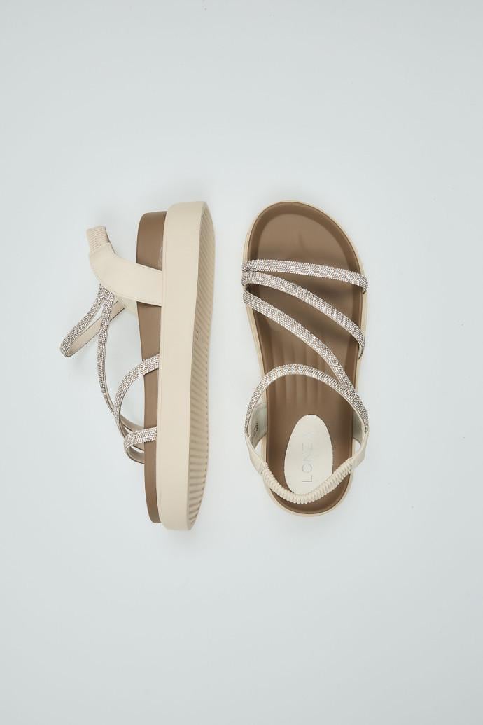 Босоніжки жіночі LONZA на платформі р. 40 Бежевий (198724)