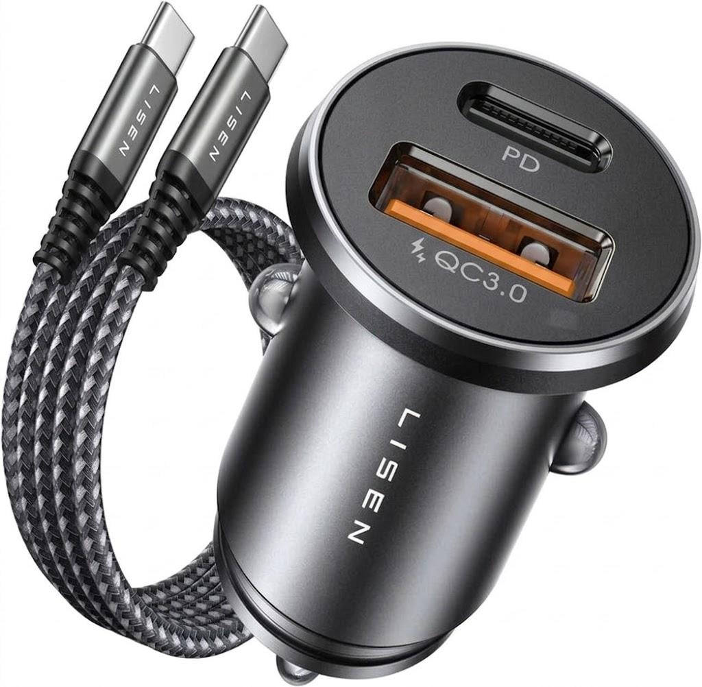 Зарядний пристрій автомобільний LISEN A+C Car Charger з кабелем USB-C (33005524)