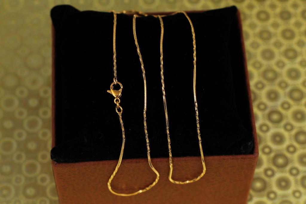 Цепь Xuping Jewelry Жгут с извращенцем 50 см 1 мм Золотистый (2295083676)