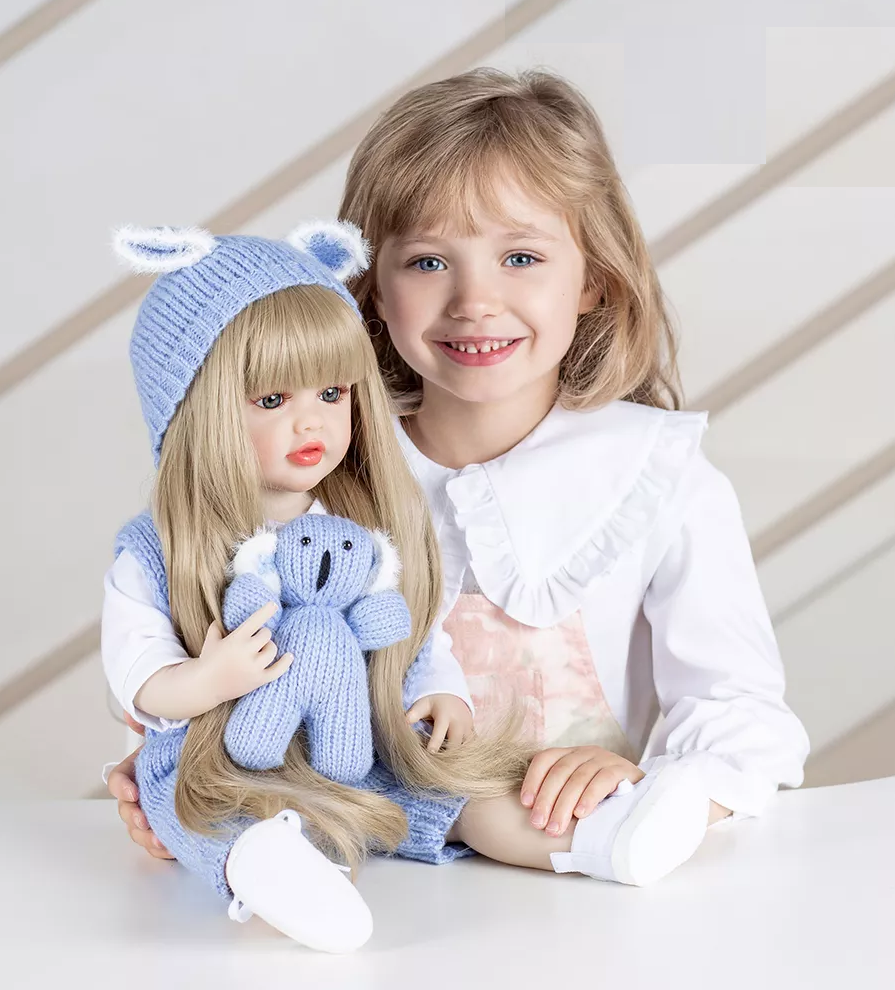 Кукла Reborn Олеся винил-силиконовая с соской/бутылочкой/игрушкой 55 см (1675789146) - фото 5 Кукла Reborn Олеся винил-силиконовая с соской/бутылочкой/игрушкой 55 см (1675789146) - фото 5