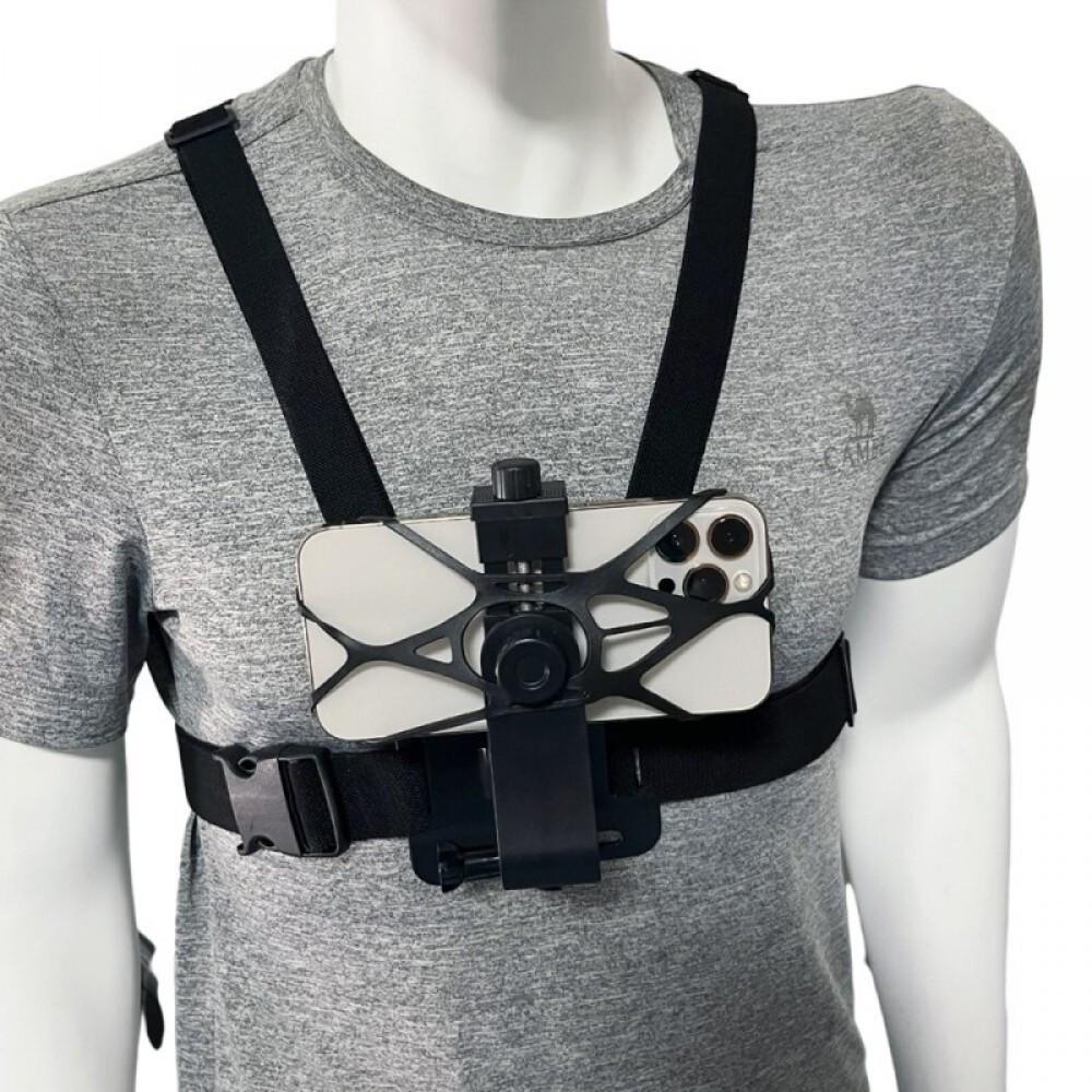 Кріплення на груди для телефона та екшн-камер GoPro поворотне зі страховкою (2609290426) Кріплення на груди для телефона та екшн-камер GoPro поворотне зі страховкою (2609290426)