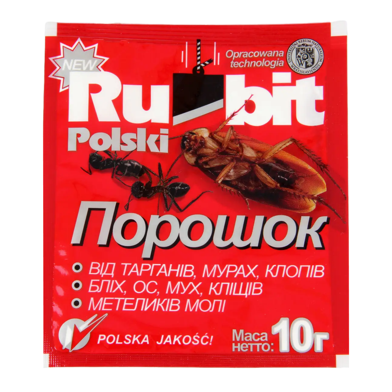 Порошок від тарганів/мурах/молі Rubit Polski 10 г (32830)