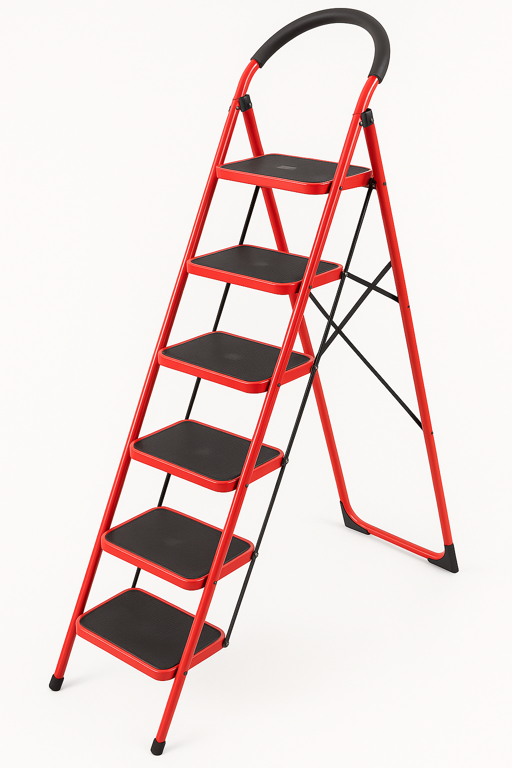 Драбина складана на 5 щаблів із поручнем Драбина складана на 5 щаблів із поручнем