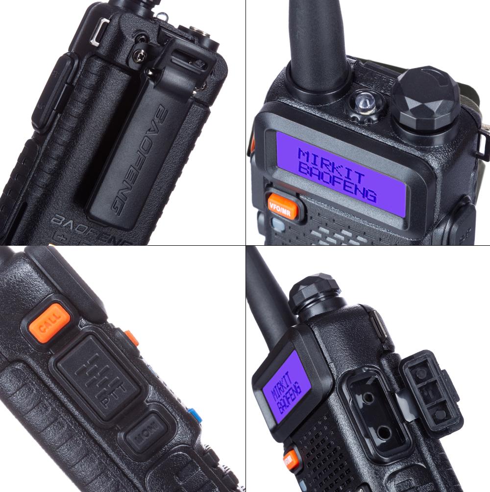 Рація Baofeng UV-5R c кнопкою РТТ і гарнітурою Baofeng Чорний - фото 5