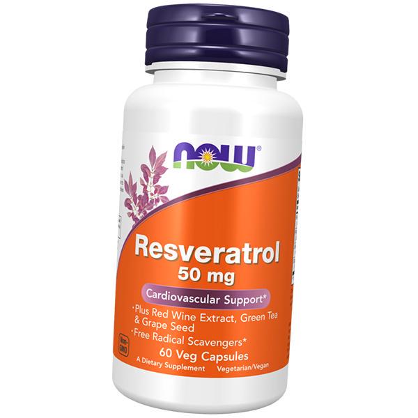 Ресвератрол Resveratrol 50 сердечно-сосудистая поддержка 60 вег. капс. (70128001)