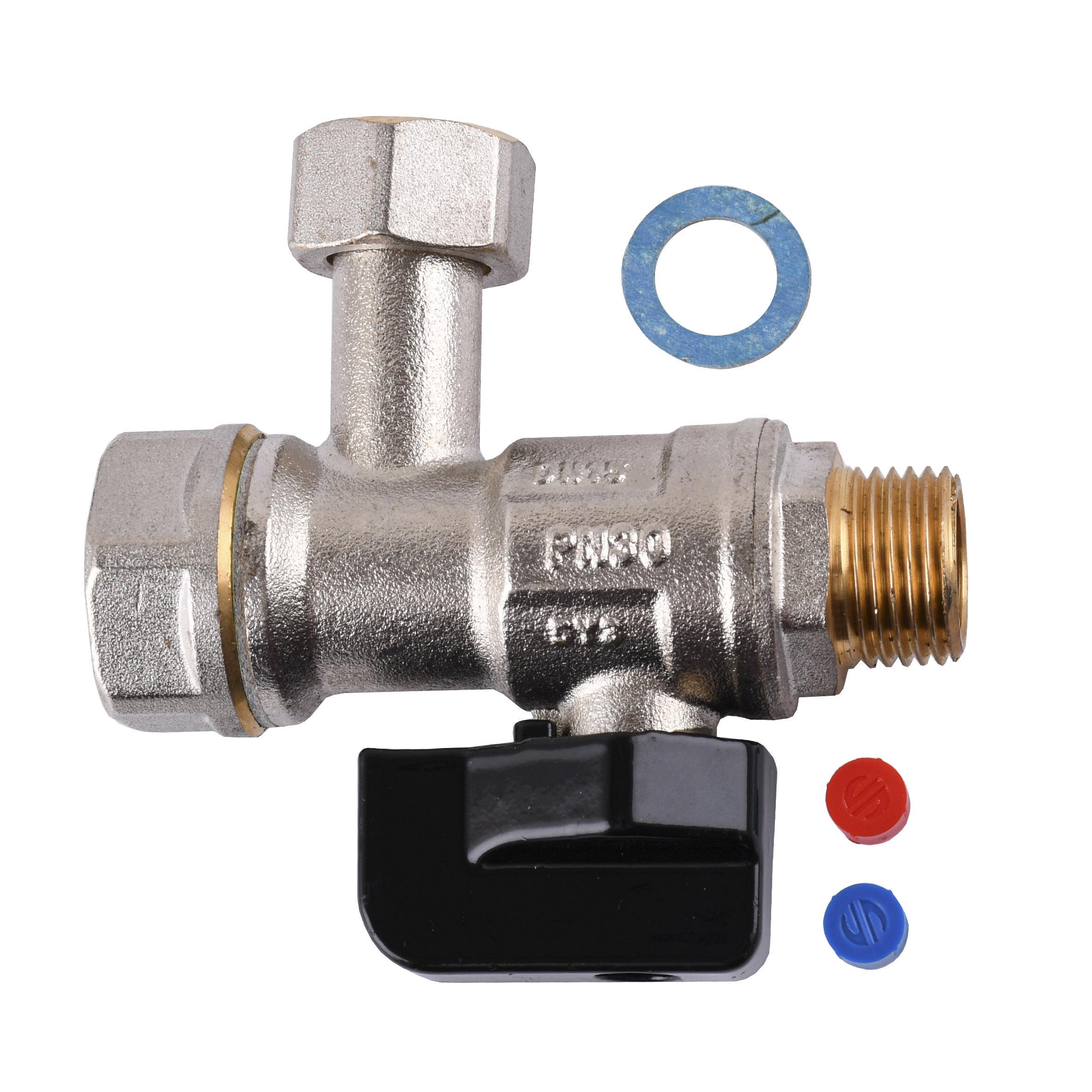 Кран шаровой для котла Arco 150823 1/2" с накидной гайкой с фильтром (GSR-000027982)