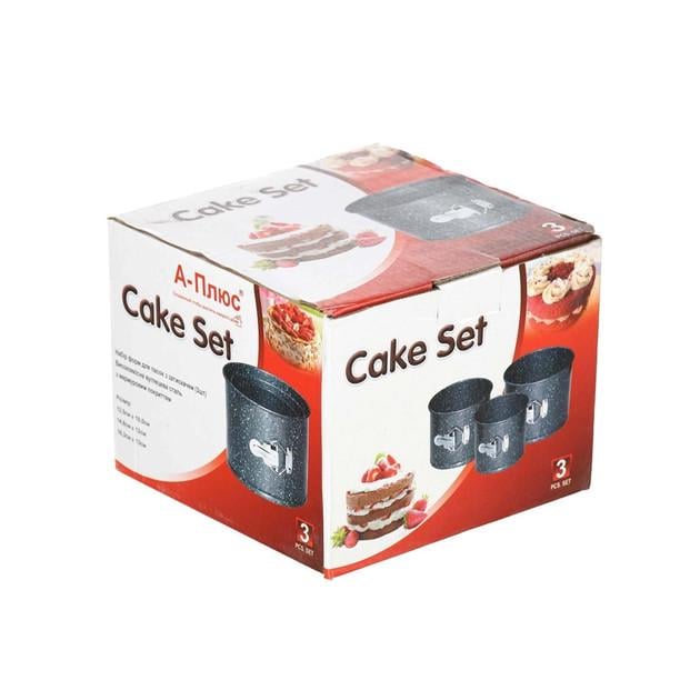 Формы для выпечки высокие кулинарные разъемные мраморное покрытие 3 шт. - фото 4 Формы для выпечки высокие кулинарные разъемные мраморное покрытие 3 шт. - фото 4