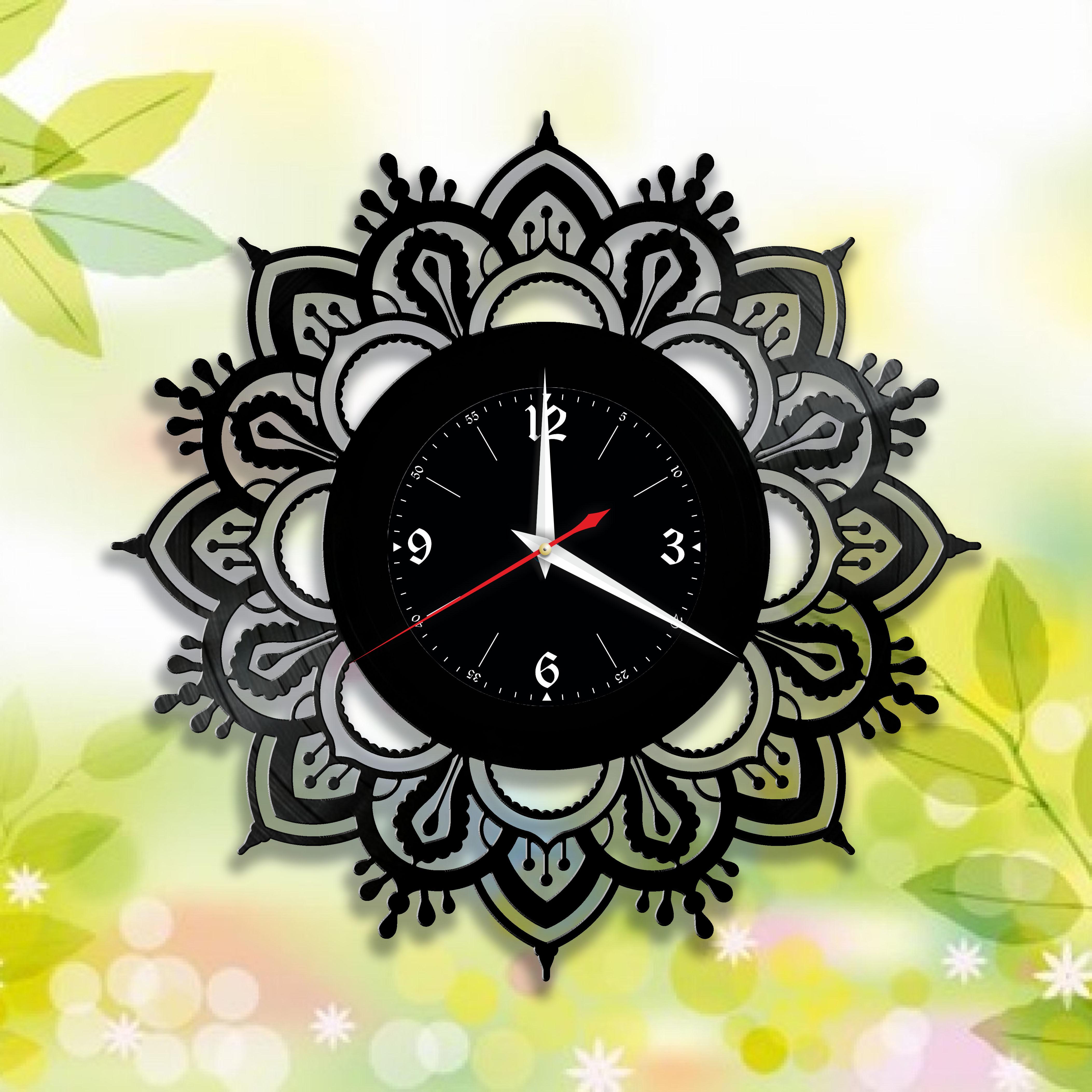 Часы настенные Лофт-винтаж 3361 из виниловой пластинки