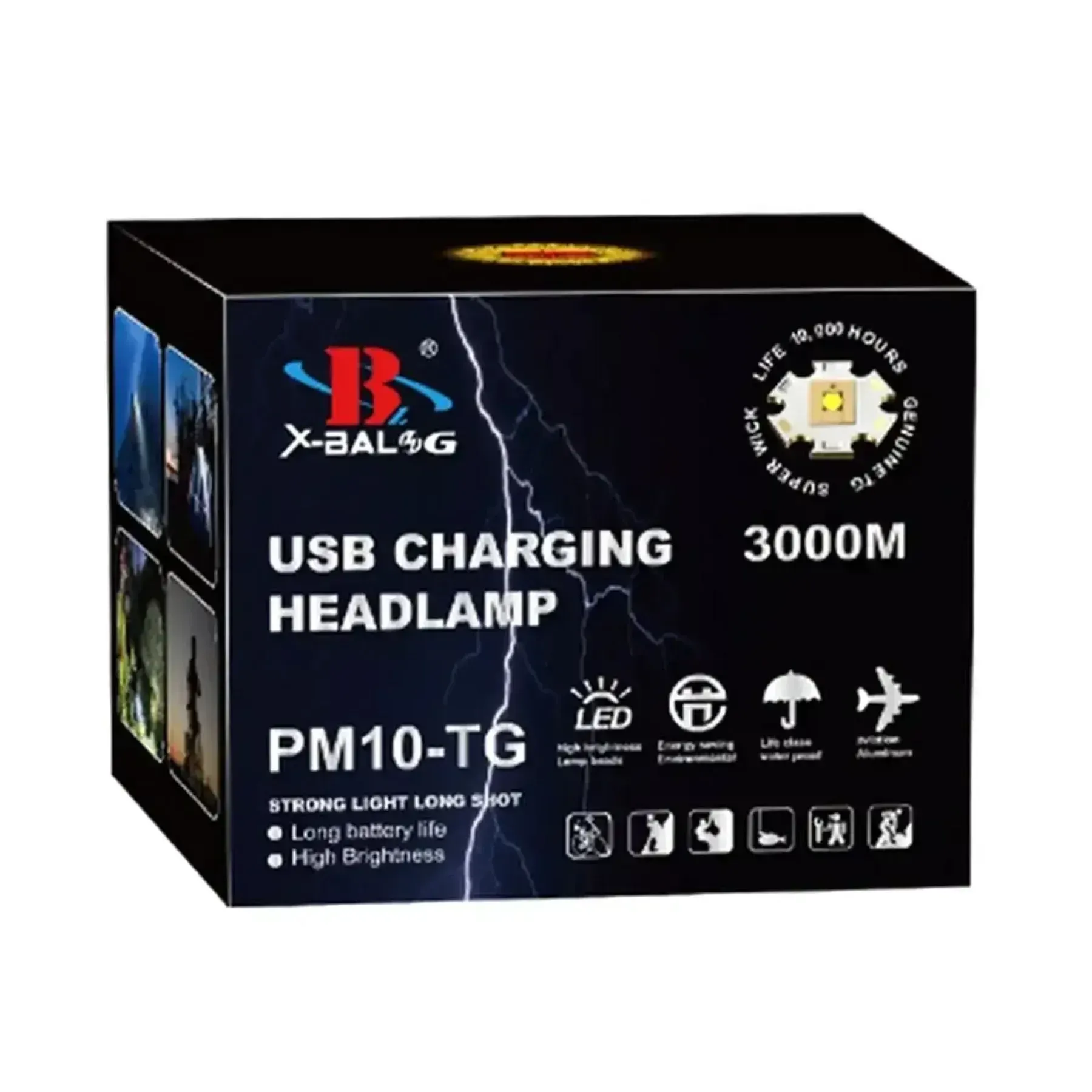 Ліхтар налобний Bailong SY-8101-TG Cree XML-T6 1200lm з Zoom/USB Type-C/IPX4 2х18650 (ML-05056) - фото 3 Ліхтар налобний Bailong SY-8101-TG Cree XML-T6 1200lm з Zoom/USB Type-C/IPX4 2х18650 (ML-05056) - фото 3