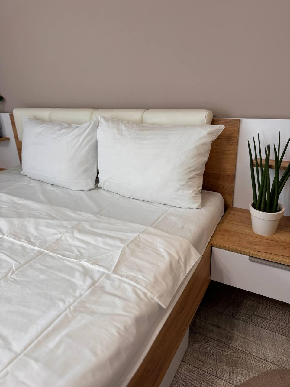 Постільна білизна сатин євро 200х220 см наволочки 70х70 см 2 шт. Білий (Д-Al-satin-001-03) - фото 7 Постільна білизна сатин євро 200х220 см наволочки 70х70 см 2 шт. Білий (Д-Al-satin-001-03) - фото 7