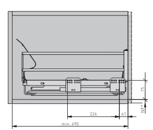 Комплект направляючих для висувних сушок OC-SZD MOVIX PRO з дотягом (PB-OC450BO) - фото 2