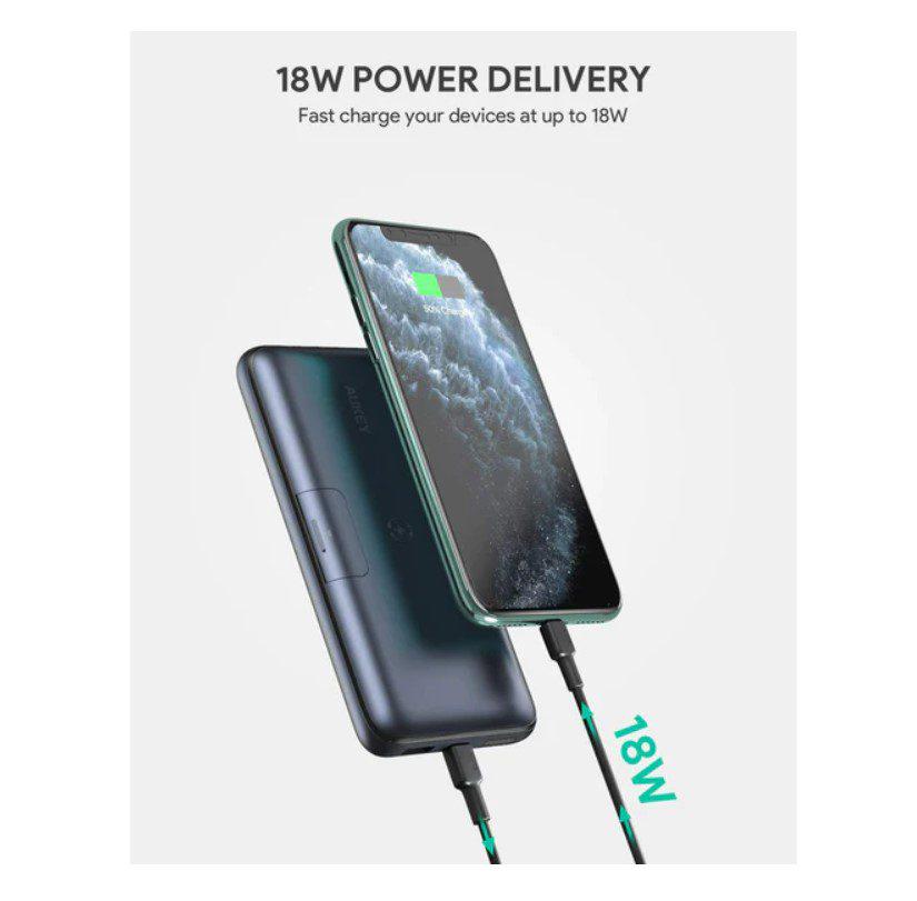 Повербанк AUKEY PBWL03 20000mAh Wireless Qi PD/QC 3.0 (52820) - фото 3