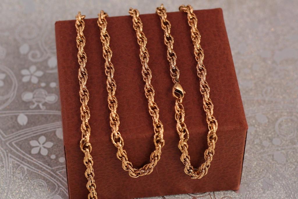 Цепь Xuping Jewelry Корда овальная 60 см 5 мм Золотистый (1709377416)