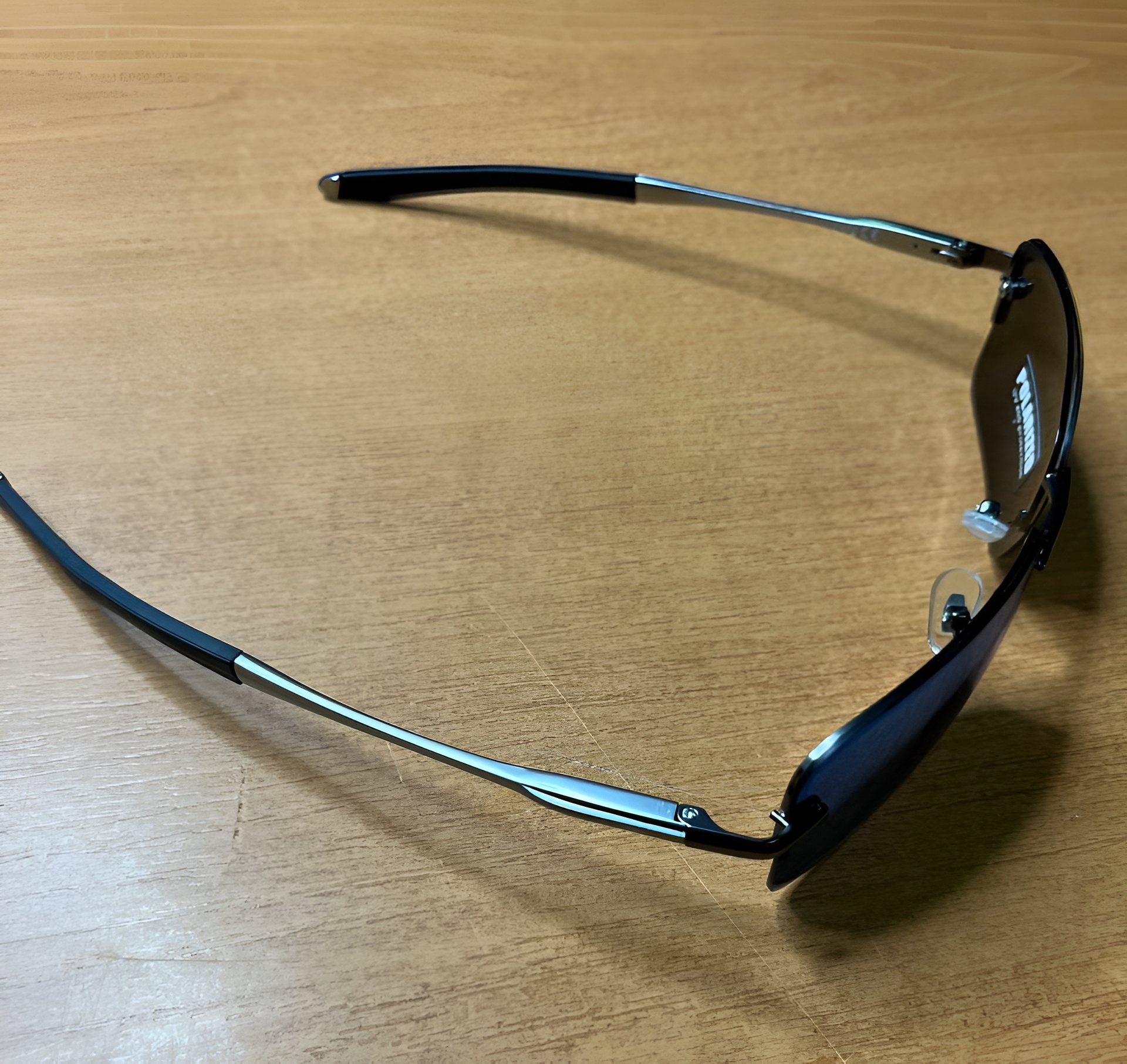 Сонцезахисні окуляри чоловічі Polaroid поляризаційні UV400 антиблікові квадратні Темно-сірий/Блакитний (479c1208) - фото 8