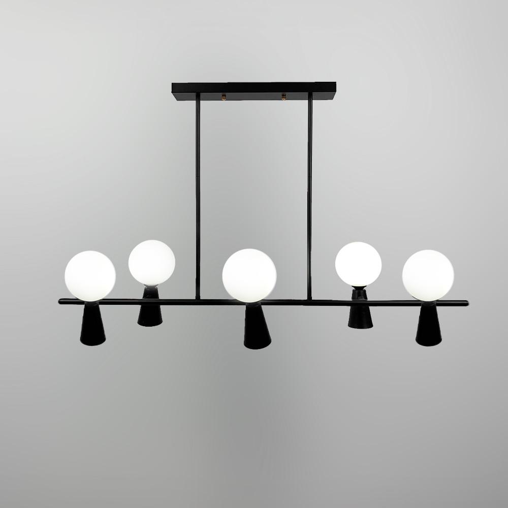 Люстра потолочная Light House LNF-17456/5/5 BK/WT 5 цоколя G9/5 цоколя GU10 с белым плафоном Черный Люстра потолочная Light House LNF-17456/5/5 BK/WT 5 цоколя G9/5 цоколя GU10 с белым плафоном Черный