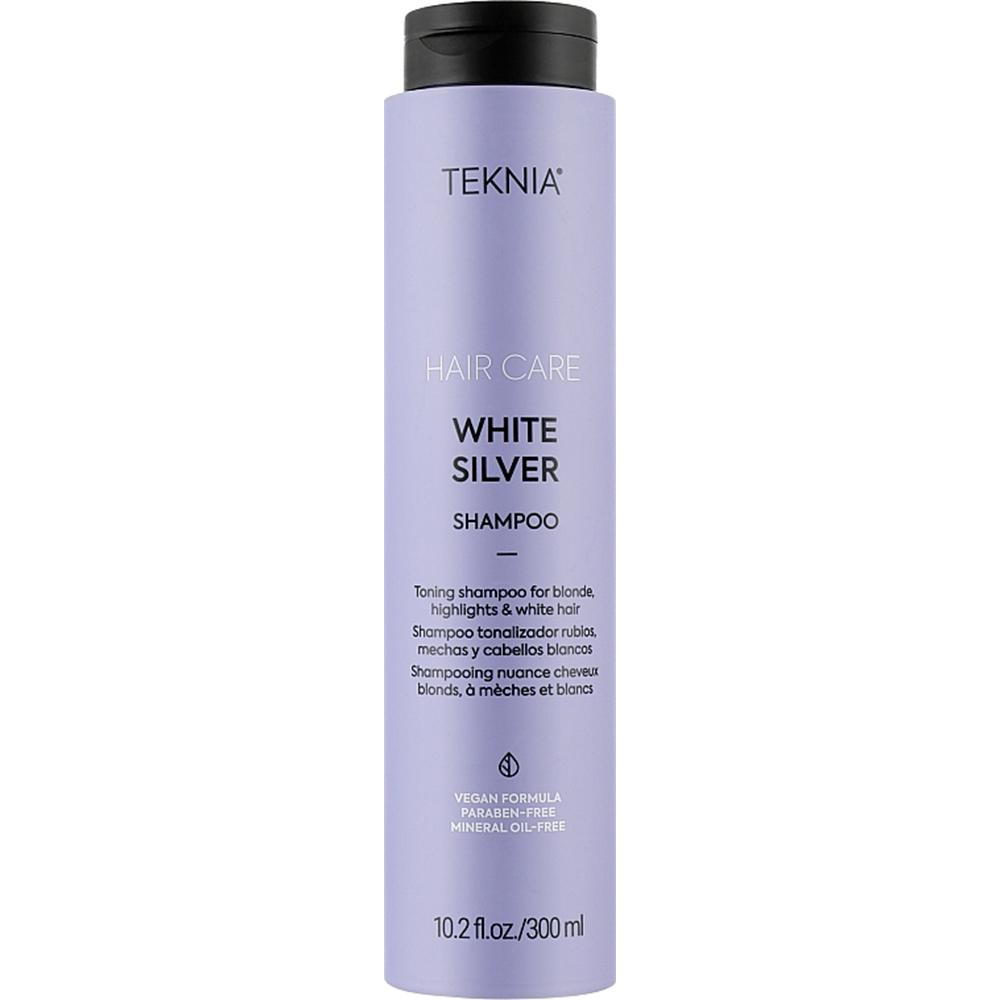 Шампунь тонуючий Lakme Teknia White Silver Shampoo для нейтралізації жовтого відтінку волосся 300 мл (44012) - фото 1