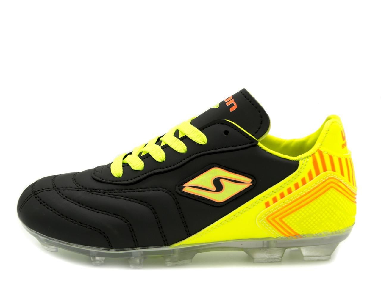 Бутсы для детей Lion KRA1200 р. 31 Черно-салатовый (1990716074)