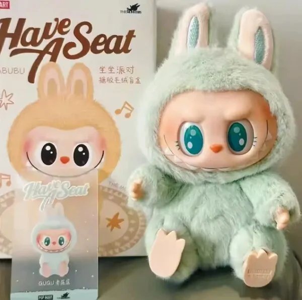 М'яка іграшка брелок Labubu 15 см М'ятний (27158737) - фото 2 М'яка іграшка брелок Labubu 15 см М'ятний (27158737) - фото 2