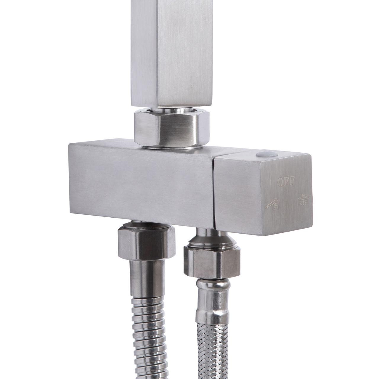 Душова стійка універсальна Lidz Kubis 1120 на два споживача Nickel (LDKUB1120NKS46111) - фото 3 Душова стійка універсальна Lidz Kubis 1120 на два споживача Nickel (LDKUB1120NKS46111) - фото 3