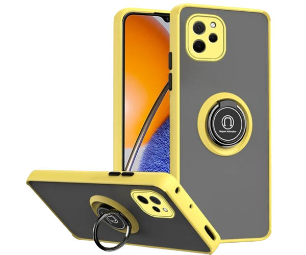 Чехол-накладка TPU Color Matte Ring для Huawei Nova Y61 Жёлтый