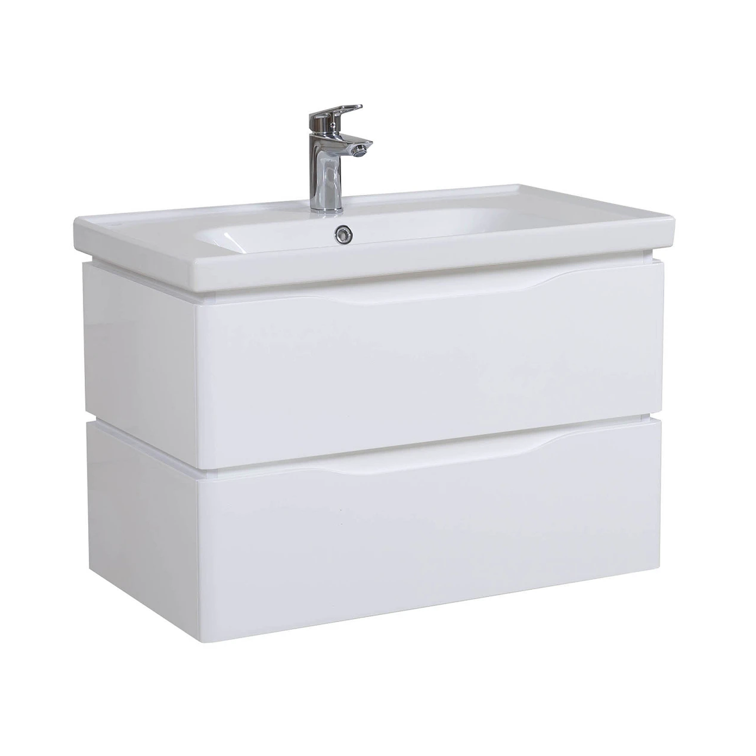 Тумба для ванной Aqua Rodos Венеция 80x45 подвесная с умывальником CeraStyle Frame Белый (АР000040228)