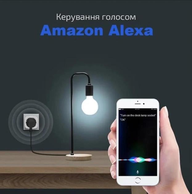 Розетка умная смарт Aubess 20A Tuya Smart с Wifi подключением к телефону Белый - фото 3