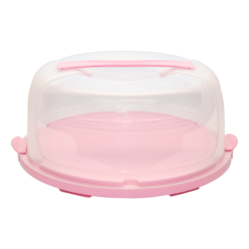 Тортовниця Irak Plastik d 28,5 см Рожевий (5460)