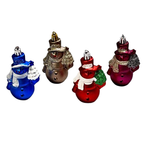 Игрушки новогодние МАГІЧНА-НОВОРІЧНА Snowman M47959 пластиковые 8 см 6 шт. (13379220)