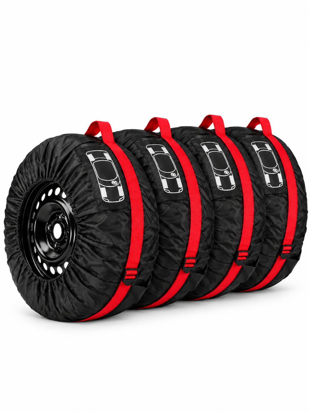 Набор чехлов Ander One R13-R18 для хранения и перевозки колес S 66 см 4 шт. Черный (49676404)