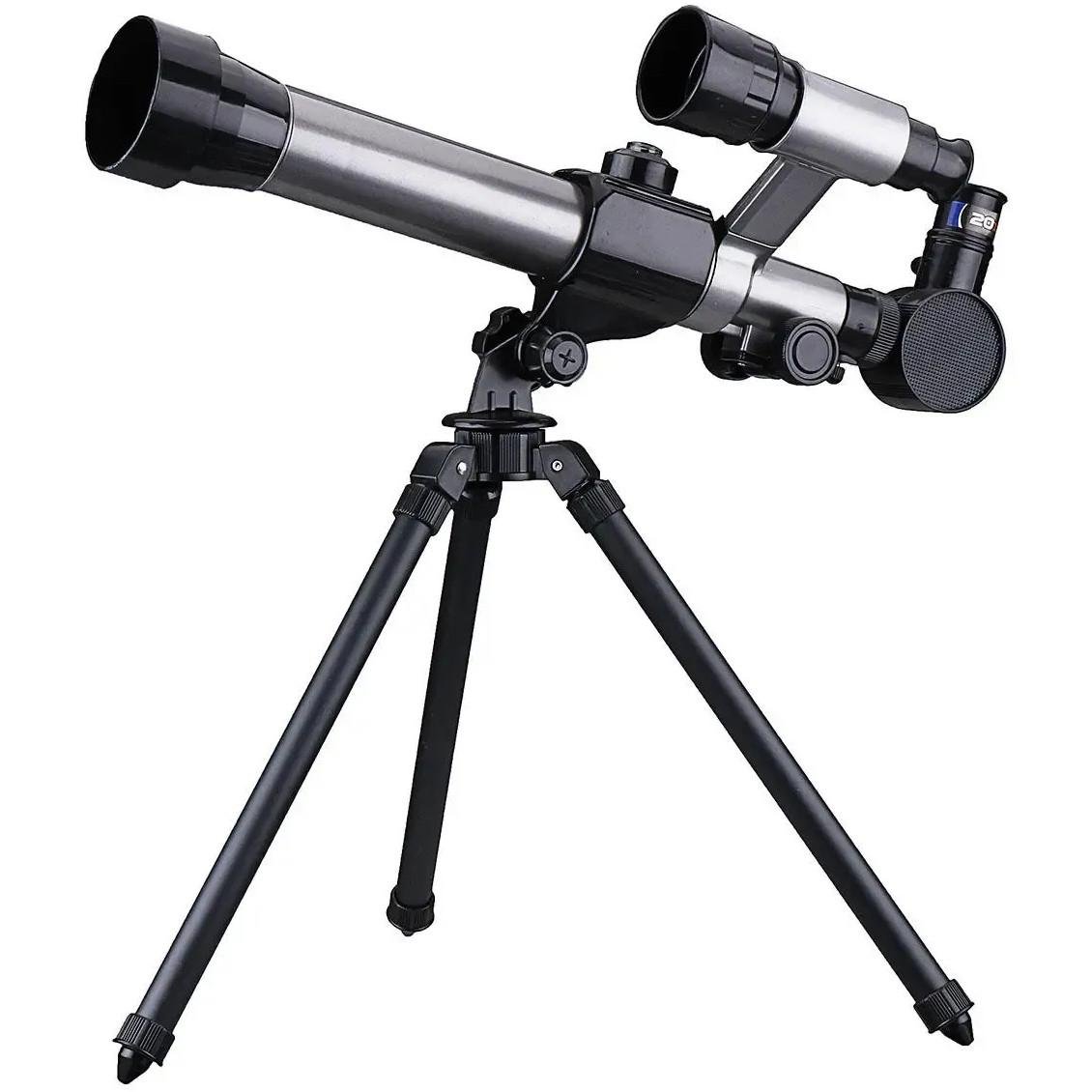 Телескоп детский для астрономии с треногой и сменными окулярами увеличения 20x/30x/40x (2133617997)