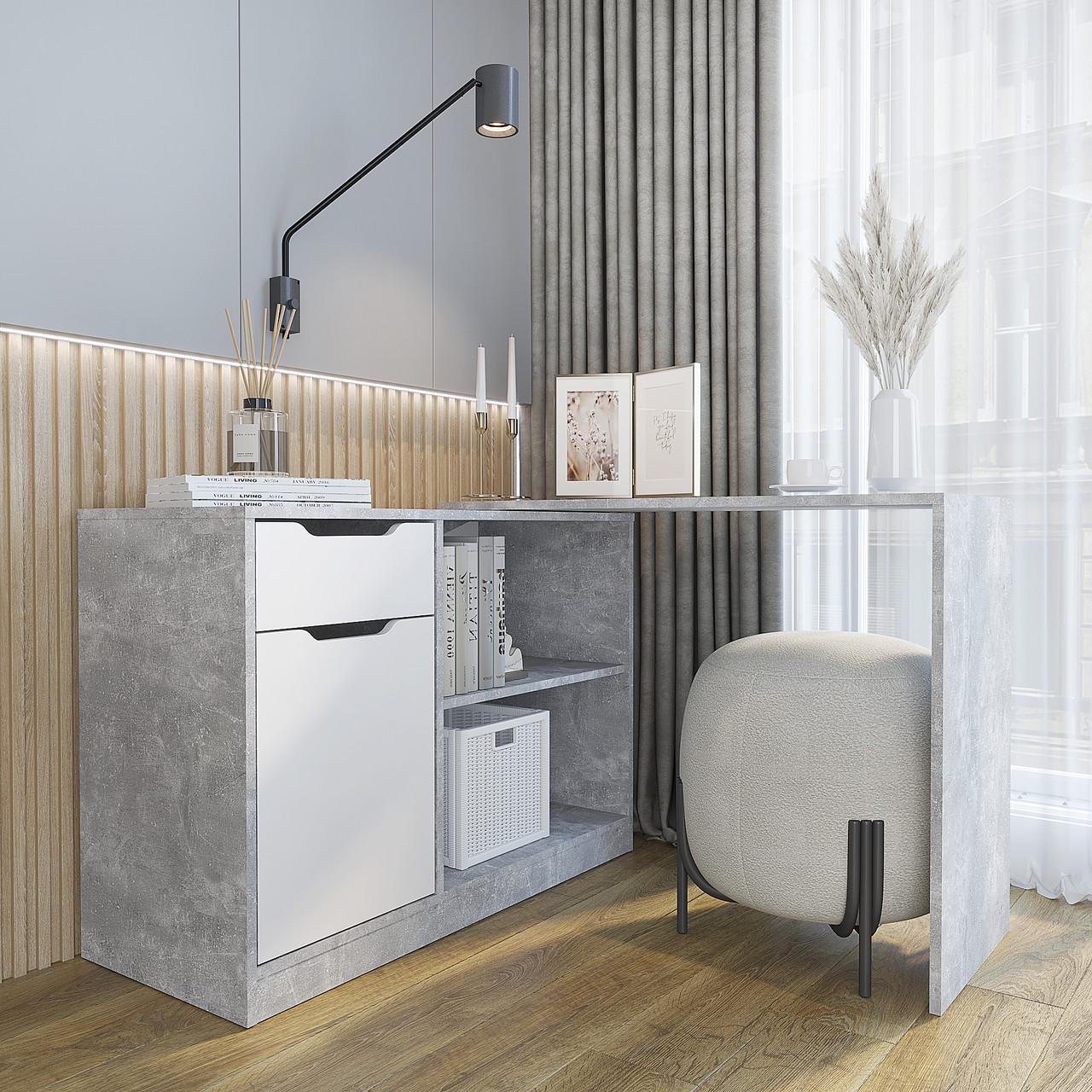 Стіл комод Компаніт 2 з поворотним механізмом 106х41,2х73,9 см Ательє світлий (24878655) - фото 1 Стіл комод Компаніт 2 з поворотним механізмом 106х41,2х73,9 см Ательє світлий (24878655) - фото 1