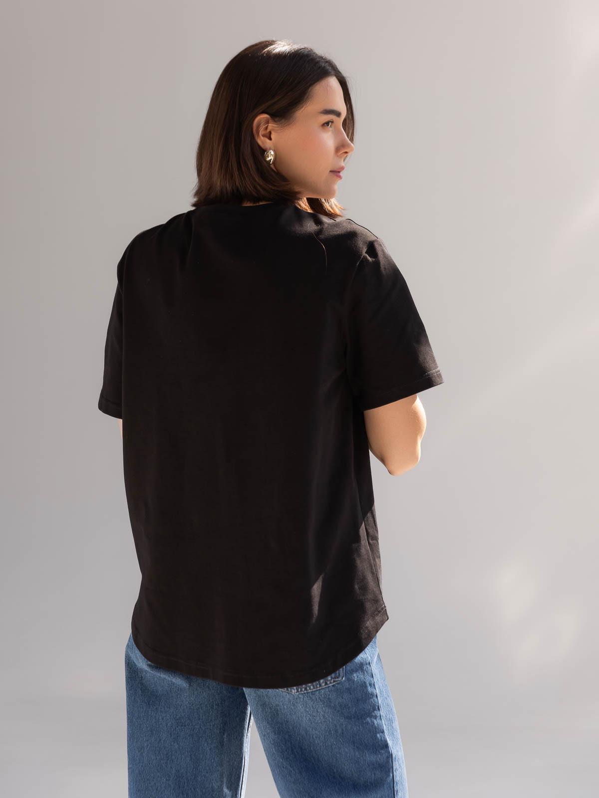 Футболка жіноча вільна FROMUS M Чорний (2642-2) - фото 6 Футболка жіноча вільна FROMUS M Чорний (2642-2) - фото 6