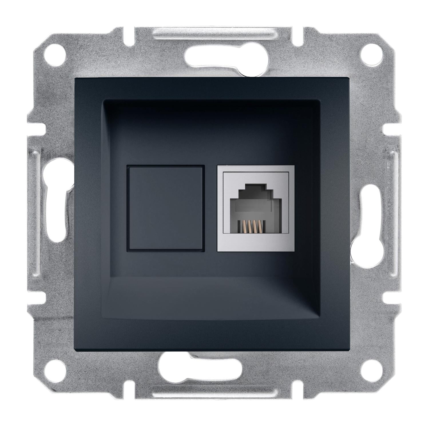 Розетка телефонная Schneider Electric Asfora RJ11 Антрацитовый (EPH4100171)