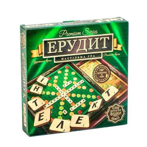 Настольная игра Эрудит скрабл 2в1 110 фишек укр./рус (358213) - фото 1 Настольная игра Эрудит скрабл 2в1 110 фишек укр./рус (358213) - фото 1
