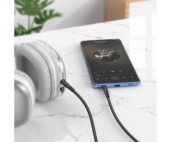 Аудио-кабель Hoco UPA24 Smooth AUX audio cable 1 м Black - фото 5 Аудио-кабель Hoco UPA24 Smooth AUX audio cable 1 м Black - фото 5