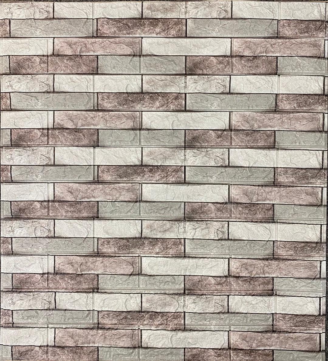 3D-панель декоративная самоклеящаяся под кирпич 700x770x4 мм Перламутровый (BPN4-064)