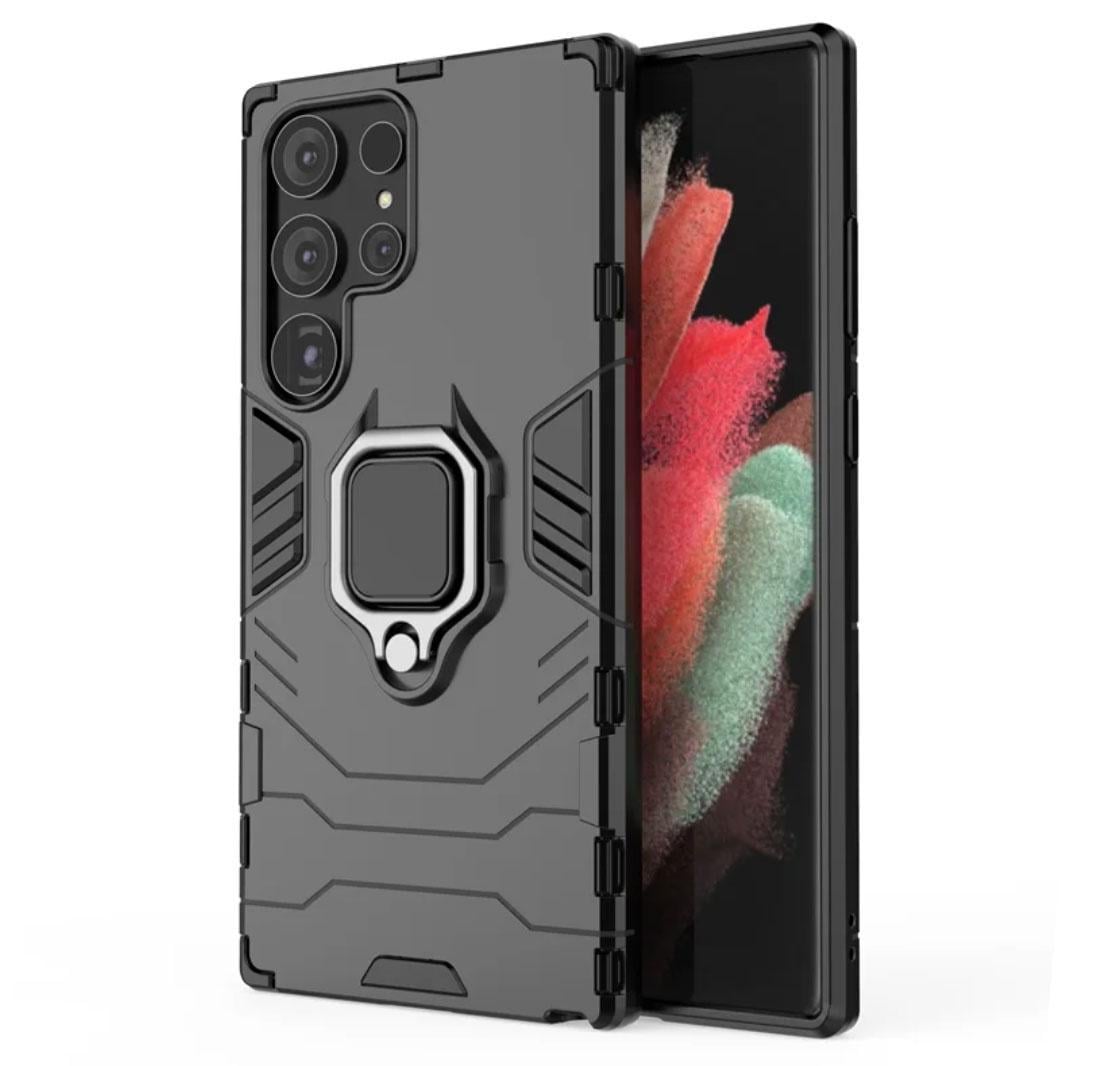 Чехол бампер Primolux Ring Armor для Samsung Galaxy S23 Ultra (SM-S918) - Black