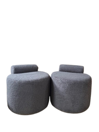 Пуф з підголовником Snail м'який 55x55x45 см Сірий (27850295) - фото 3 Пуф з підголовником Snail м'який 55x55x45 см Сірий (27850295) - фото 3