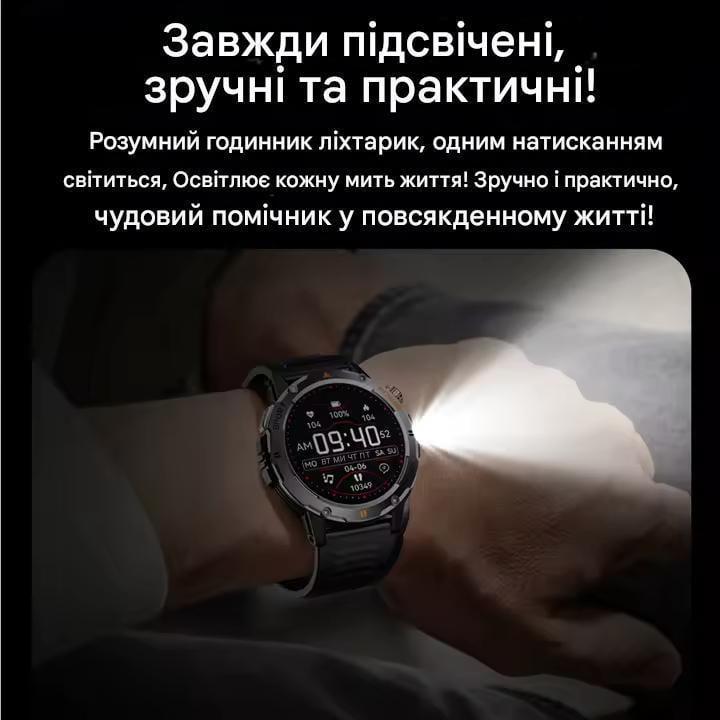 Смарт-часы мужские Smart IP68 с фонариком (2519317841) - фото 9
