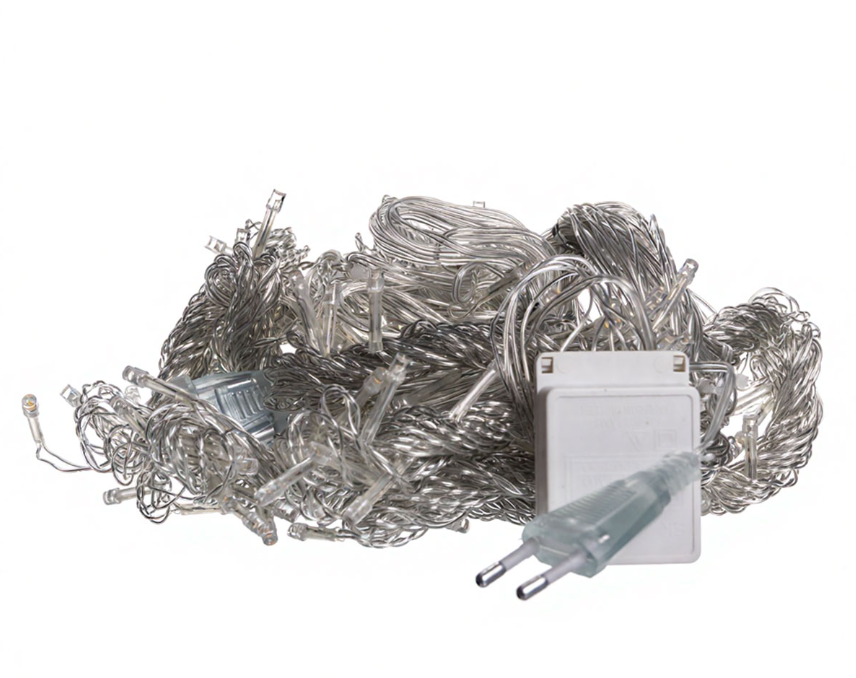 Гирлянда Штора 192 LED 3х3 м прозрачный провод Желтый - фото 3