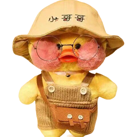 М'яка іграшка Resteq качка Лалафанфан в одязі та з аксесуарами 30 см (VA-1430293772)