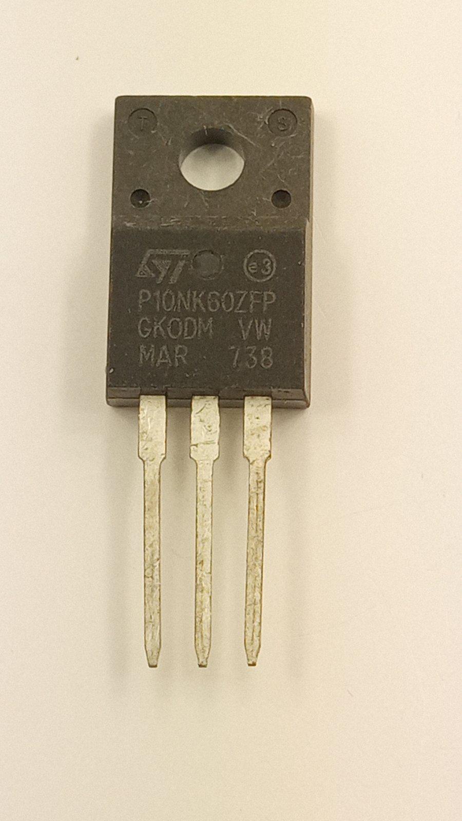 Транзистор STP10NK60ZFP n-channel 600V 10A 0,75Om TO-220FP (08611) Транзистор STP10NK60ZFP n-channel 600V 10A 0,75Om TO-220FP (08611)